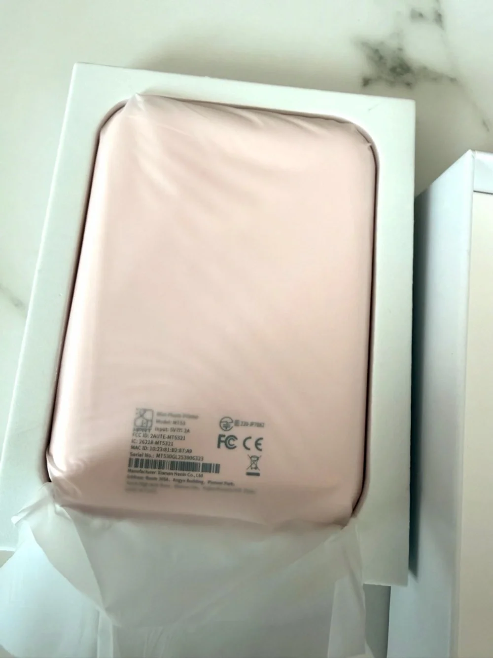 HPRT Portable Pink Photo Printer - Compact Photo Printer w/ 5 2x3 sheets